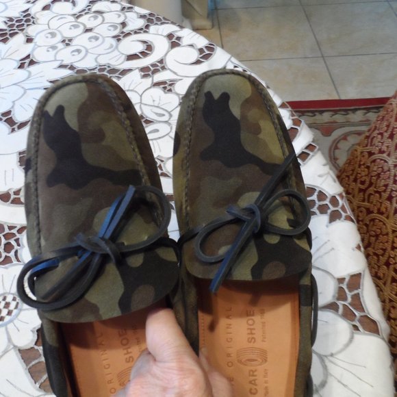 New The Original Car Shoe Men\'s Green Suede Printed Camouflage Size US 6.5 main image 14